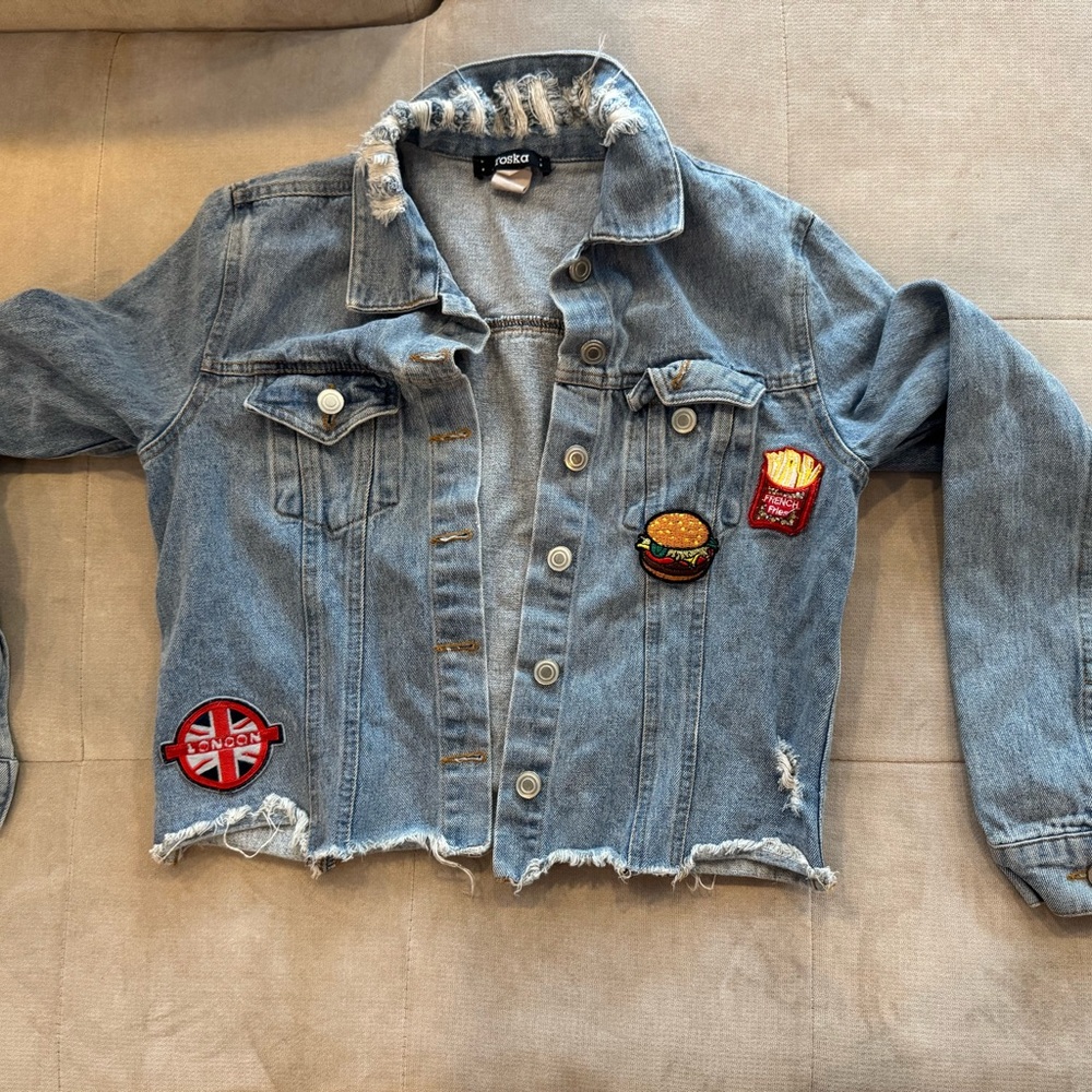 Denim Jacket with Fun Patches